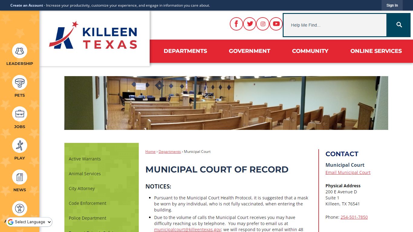 Municipal Court of Record | Killeen, TX